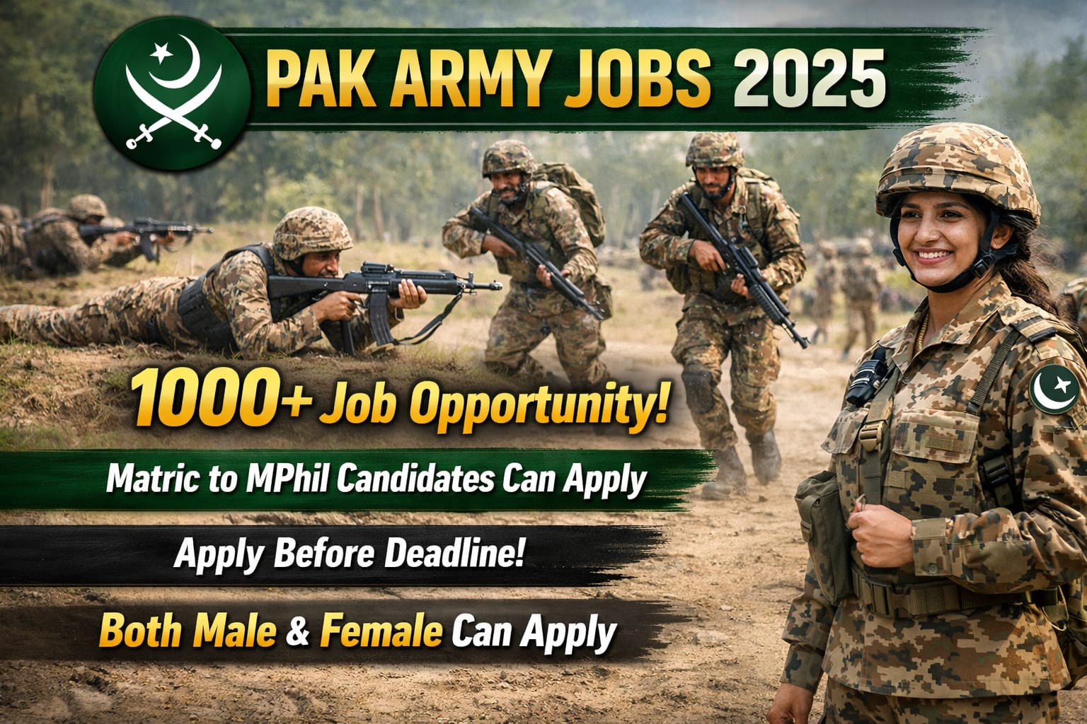 Pak Army Jobs 2026 - 1000+ Soldiers, Clerk, Officer Posts | Apply Online