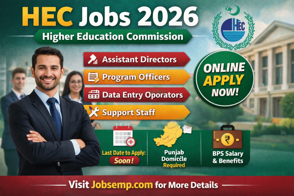 HEC Jobs 2026 – Higher Education Commission Online Apply | 200+ New Vacancies
