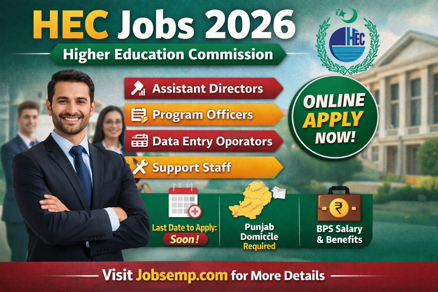 HEC Jobs 2026 – Higher Education Commission Online Apply | 200+ New Vacancies