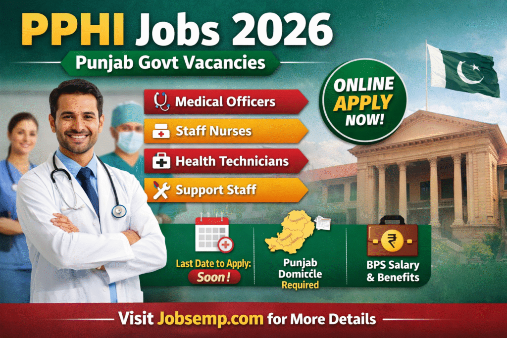 PPHI Jobs 2026 Advertisement – Online Apply for Punjab Govt Vacancies