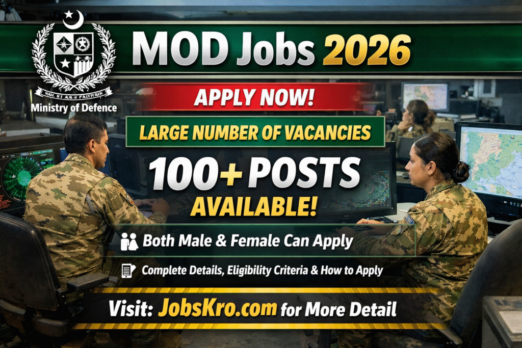 MOD Jobs 2026 | Ministry of Defence Online Apply | Latest Advertisement