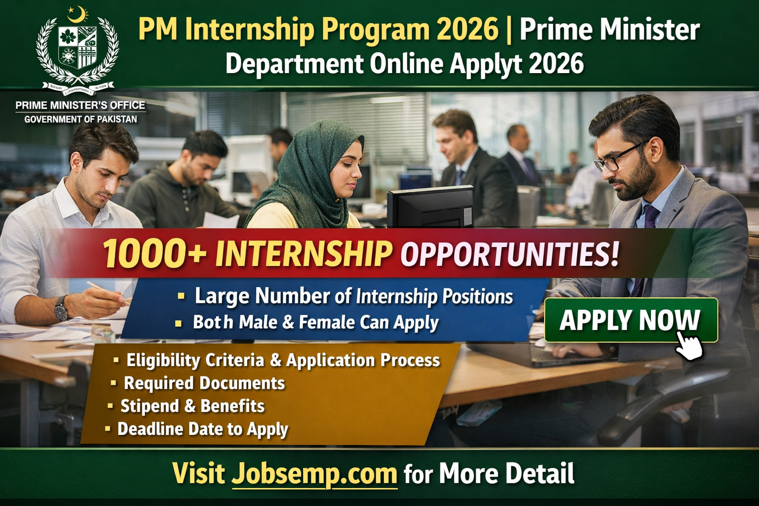 PM Internship Program 2026 - Latest Internships Advertisement | Apply Online