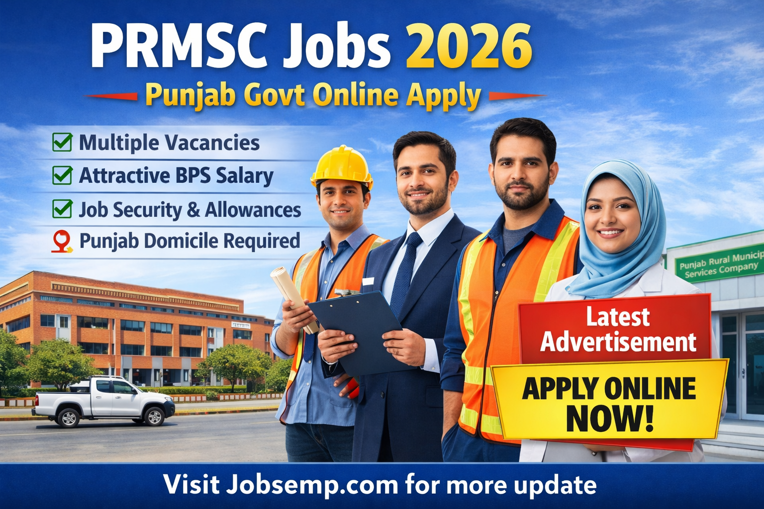 PRMSC Jobs 2026 - Punjab Govt PRMSC Jobs | Apply Online