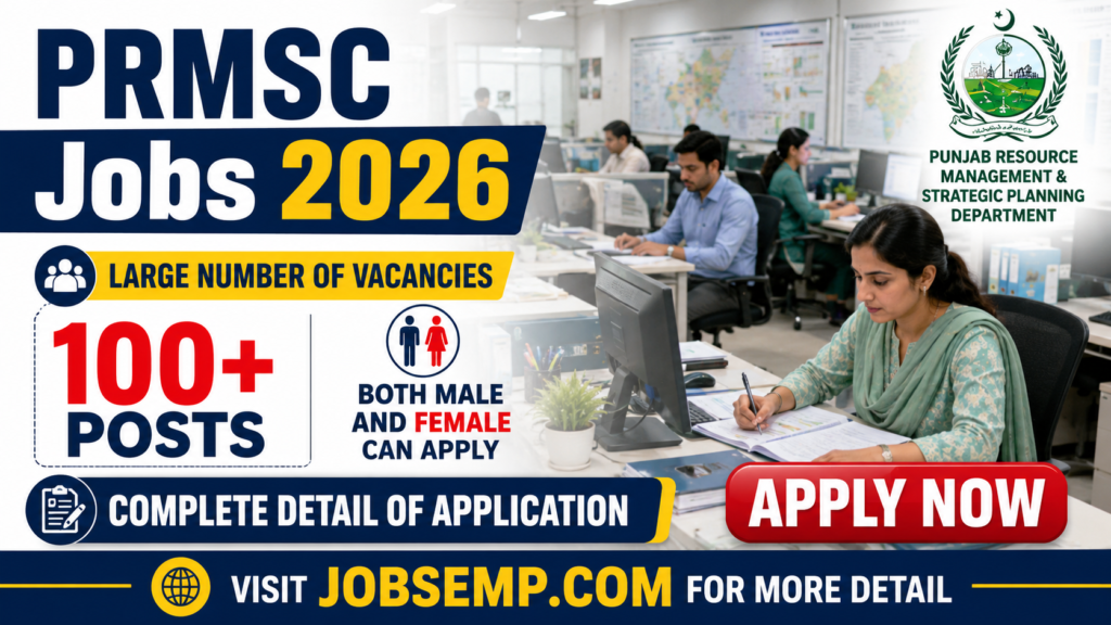 PRMSC Jobs 2026 - Punjab Govt PRMSC Jobs | Apply Online